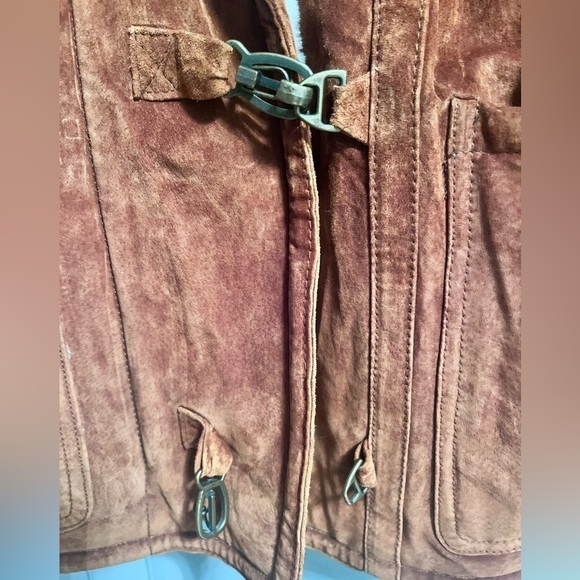 Vintage Oversized Suede Shearling Coat - Picture 4 of 5